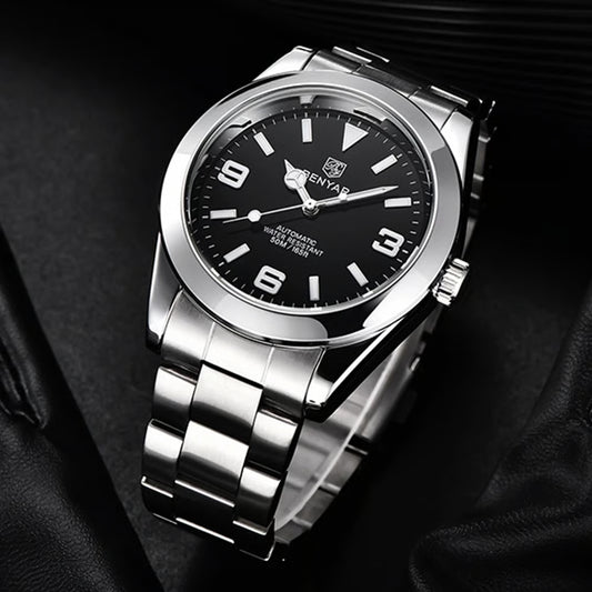 Luxury Men Mechanical Wristwatches Stainless Steel Sports Men Automatic Watches 50ATM waterproof Clock