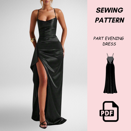 Slit Maxi Dress Sewing Pattern (PDF)