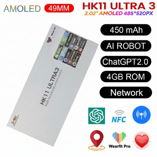 HK11 Ultra 3 Smartwatch Original 2025 49mm Bluetooth NFC GPS