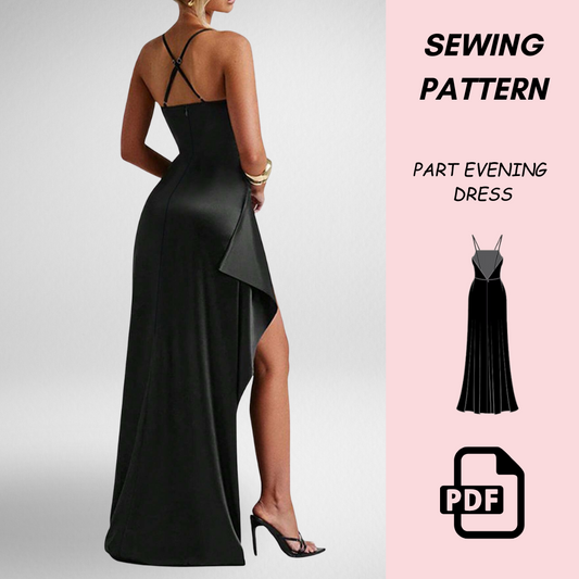 Slit Maxi Dress Sewing Pattern (PDF)
